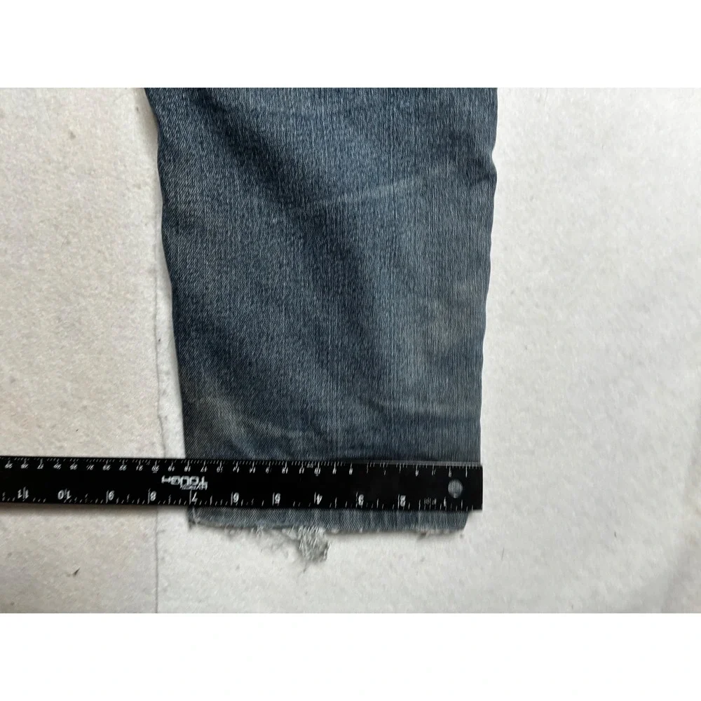 Fried Denim Mens Slim Fit Distressed Ripped Jeans Blue 32x30‎ skate grunge